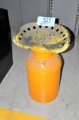Milk Can with Mounted Tractor Seat