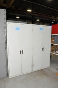 Lot-(2) 2-Door Tall Storage Cabinets