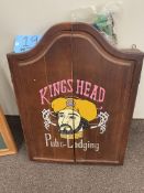 Vintage Kings Head Steel Tipped Dart Board