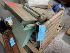 Bandsaw Outfeed Table with Material Stop & Roller Conveyor