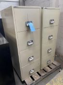 Lot of (2) Fire Proof 4-Drawer File Cabinets (Schwab 1000 Brand)