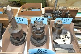 Lot-(2) Various Spindle Nose Pieces and Setup in (3) Boxes