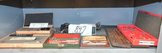 Lot-Incomplete Gages on (1) Shelf in (1) Cabinet