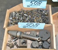 Lot-Microbores and Microbore Tooling in (2) Boxes on Floor Under (1) Bench