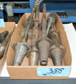 Lot-Various 50-Taper Tool Holders with Milling Arbor Bodies in (1) Box