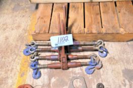 Lot-(4) Ratcheting Chain Binders