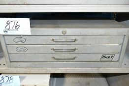 Huot 3-Drawer Index Cabinet with Various Cutters Contents