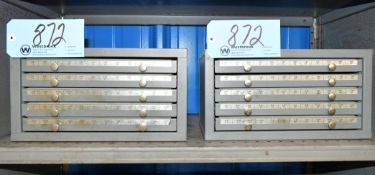 Lot-(2) Huot 5-Drawer Tap Index Cabinets with Taps Contents