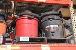 Lot-Various Shop Vacuums on (1) Pallet on (1) Shelf