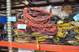Lot-Various Extension Cords on (1) Shelf