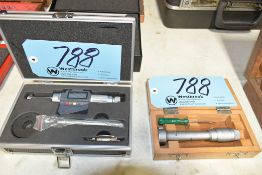 Lot-(1) SPI Bore Micrometer with Case and (1) Shars Digital Bore Micrometer with Case
