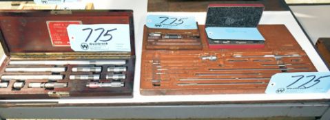 Lot-(3) Various End Measures Sets and (1) Inside Micrometers Set