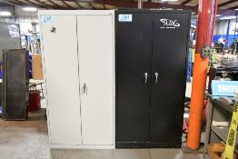 Lot-(2) 2-Door Tall Supply Cabinets