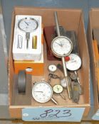 Lot-Various Dial Force Indicator Gauges in (1) Box on Lower Shelf