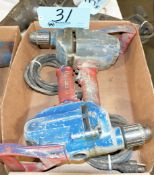 Lot-(2) Milwaukee Style Electric Drills in (1) Box
