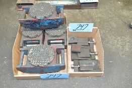 Lot-(4) Machine Skates and Leveling Blocks in (2) Boxes on Floor