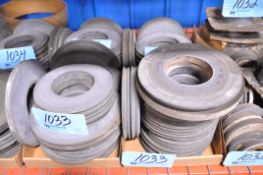 Lot-Various Grinding Wheels in (4) Boxes on (1) Shelf