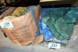 Lot-Hose and Tarps on Floor Under (1) Table