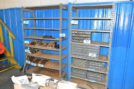 Lot-(5) Sections Shelving, (Contents Not Included), (Not to Be Removed Until Empty)