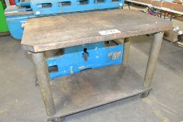 Portable Hardwood Top Work Cart