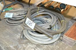Lot-Flex Electrical Conduit in (2) Stacks on Floor Under (1) Table
