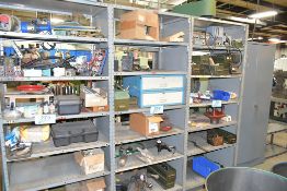 Lot-Various Machine Parts, Electrical, Meters, Tooling, Etc.