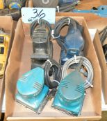 Lot-(2) Makita, (1) Craftsman, and (1) Ryobi Electric Pad Sanders in (1) Box