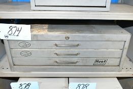 Huot 3-Drawer Index Cabinet with Partial Carbide Cutters Contents