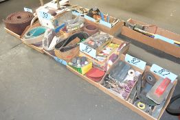 Lot-Various Sanding Belts, Scotch-Brite Abrasive, Sanding Disks, Cutoff Wheels, Etc.