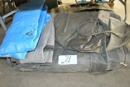 Lot-Various Tarps on Floor Under (1) Table