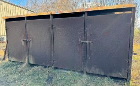4-Door Steel Storage Building, 17' x 5' x 7'H