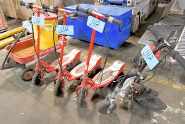 Lot-(4) Various Razor Electric Rechargeable 2-Wheel Scooter Bikes, (1) Charger, (1) Wagon, Etc.