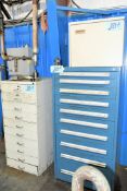 Lot-(1) 10-Drawer Tooling Cabinet, (1) 10-Drawer Utility Cabinet, and (1) Single Door Short Cabinet