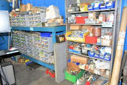 Lot-Various Nuts, Bolts, Washers, Fittings, Eye Bolts, Fuses, Electrical Maintenance, Breakers, Etc.