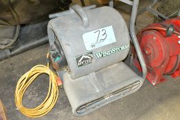 Mytee Windstorm Electric Floor Dryer/Blower on Floor Under (1) Table