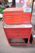 Lot-(1) 7-Drawer Tool Box and (1) 3-Drawer Rolling Tool Box