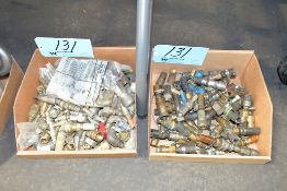 Lot-Air Fittings in (2) Boxes on Floor Under (1) Table