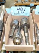 Lot-(3) R8 Tool Holders with Various Drill Chucks in (1) Box