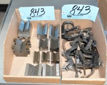 Lot-Various V-Blocks and Supports in (2) Boxes on Lower Shelf