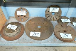 Lot-(9) Face/Back Plates in (1) Section Under (1) Bench