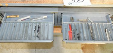 Lot-(2) Huot 3-Drawer Drill Index Cabinets with Drills Contents
