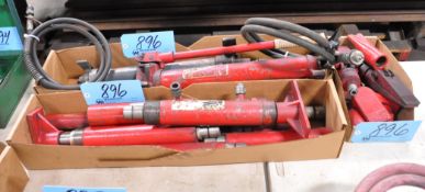 Lot-(3) No Name Portable Hydraulic Pumps with Attachments in (3) Boxes