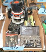 Lot-(1) Craftsman Electric Router with Router Bits in (1) Box