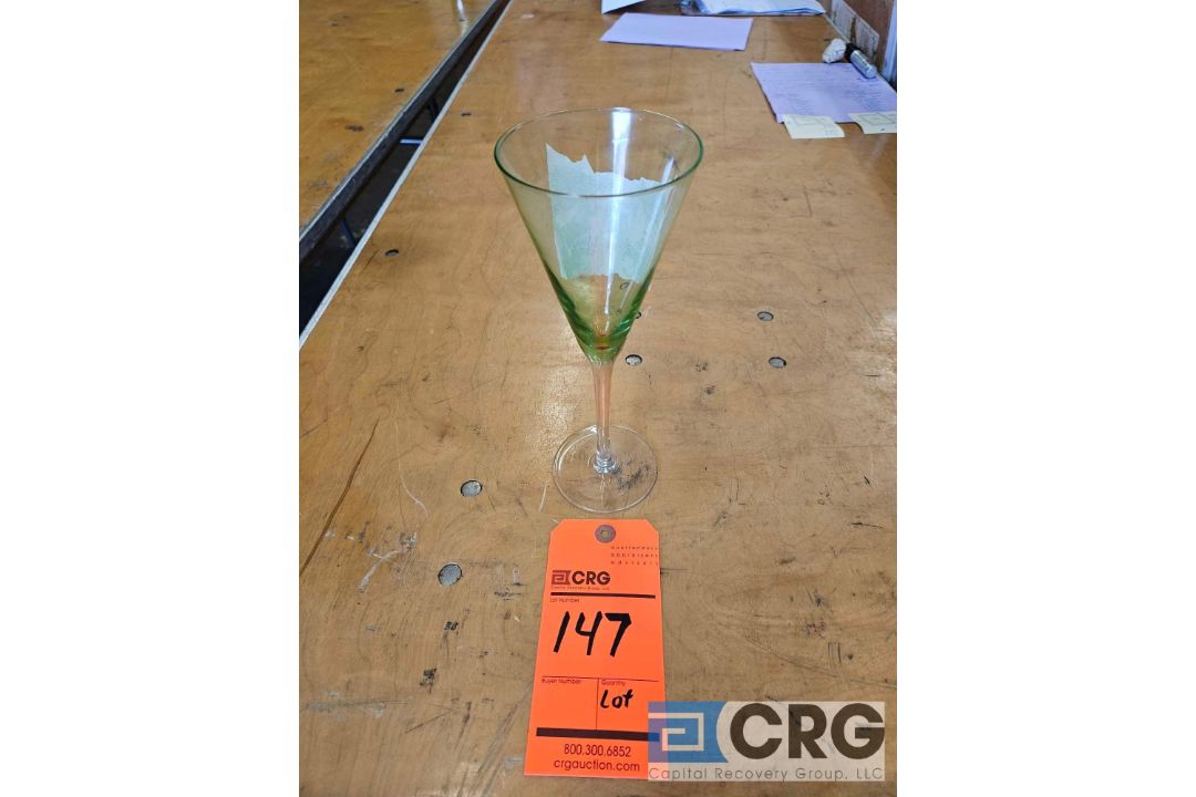 Trumpet Shaped Green Glasses - Image 1 of 2