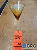 Trumpet Shaped Amber Glasses