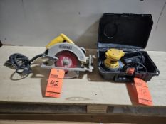 Dewalt Circulaw Saw and Random Orbital Palm Sander