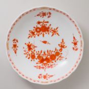 Meissen Schale rund Indisch Koralle 1. Wahl Pfeifferzeit, 1924-1934 