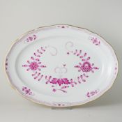 Meissen Platte oval Indisch Purpur Leicht 2. Wahl nach 1934