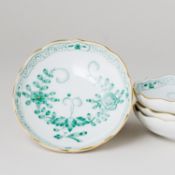 Meissen 4 x Schale Indisch Grün Leicht 2. Wahl nach 1934
