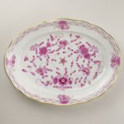 Meissen Platte oval Indisch Purpur Reich 1. Wahl nach 1934